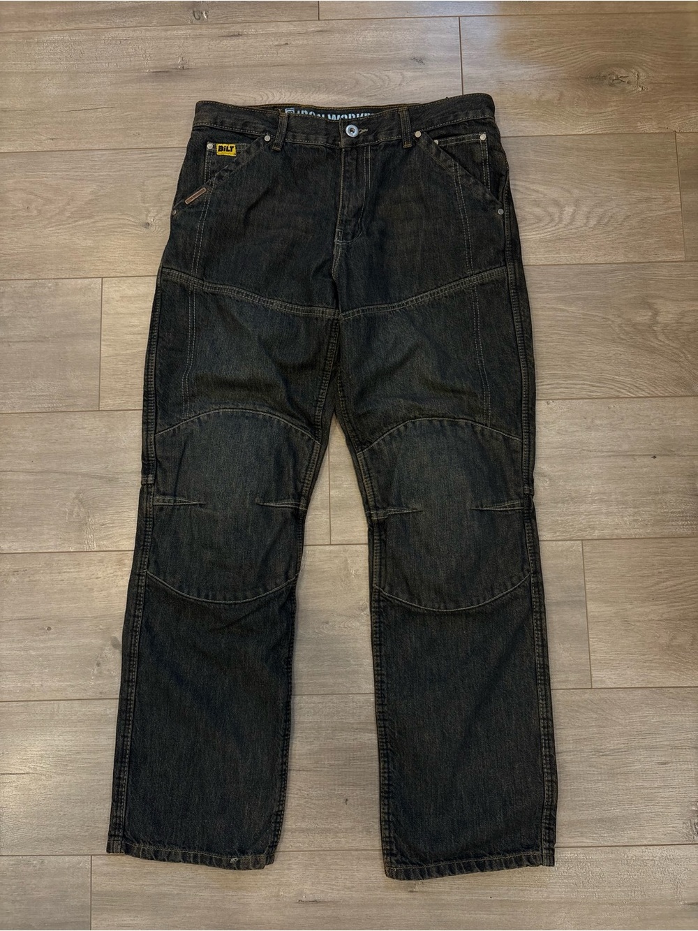 BILT Ironworkers 0398 Reinforced Blue Jeans Mens 32x32 Motorcycle Riding Pants